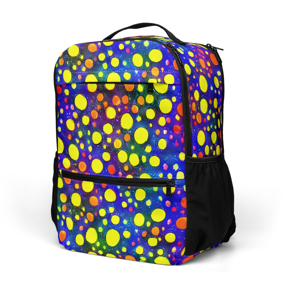 Ultraviolet Bubbles on Utility Backpack — Left Front
