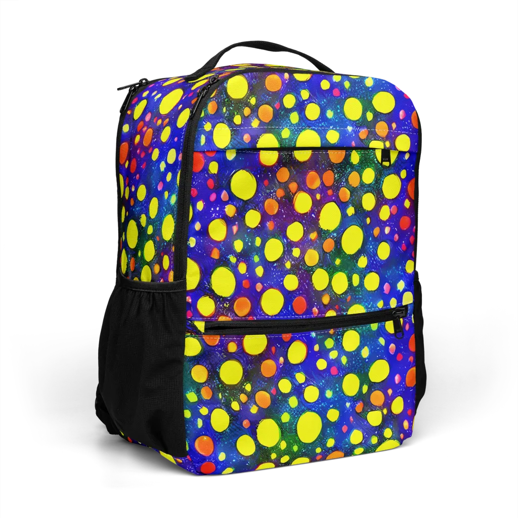 Ultraviolet Bubbles on Utility Backpack — Right Front