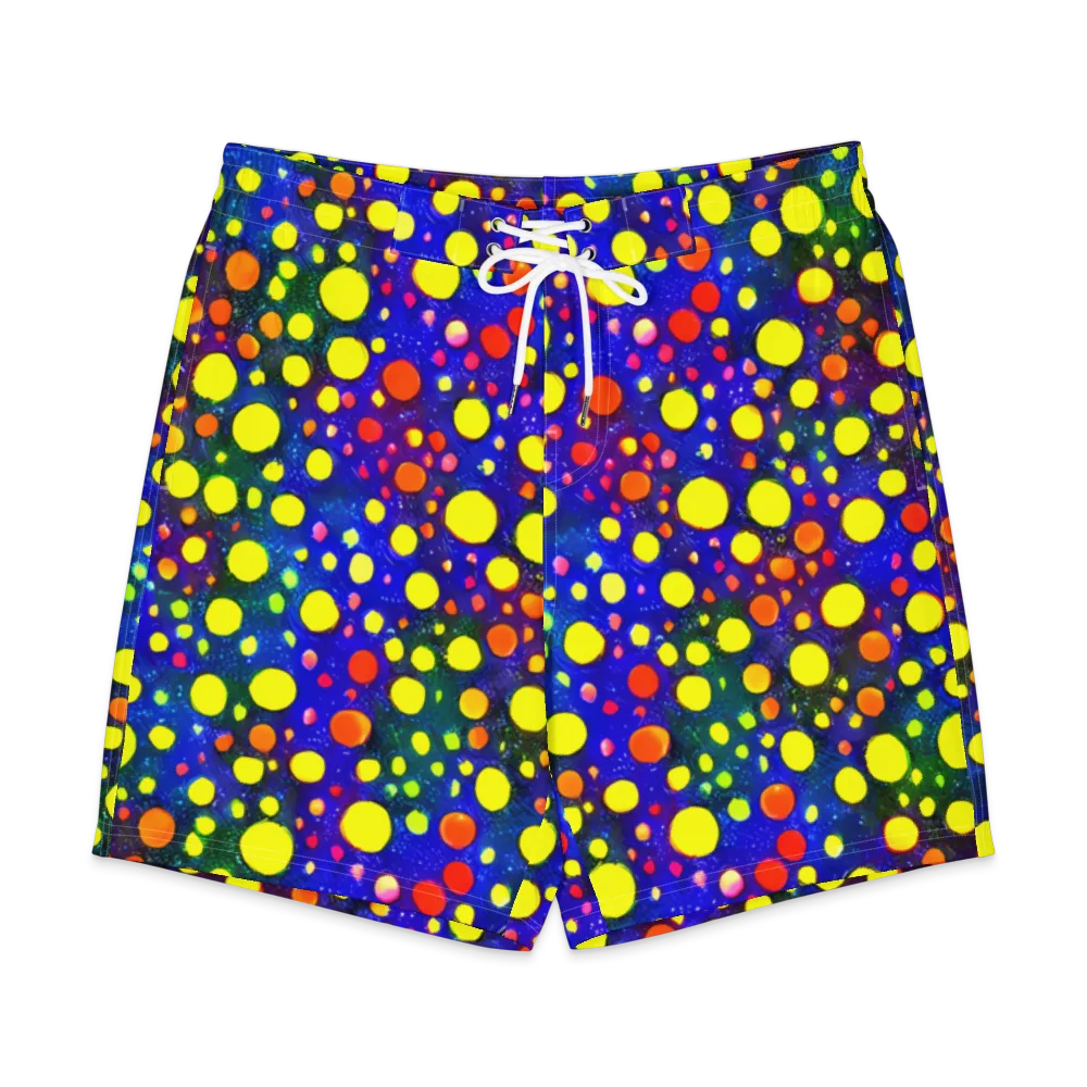 Ultraviolet Bubbles on Men's Board Shorts — Front