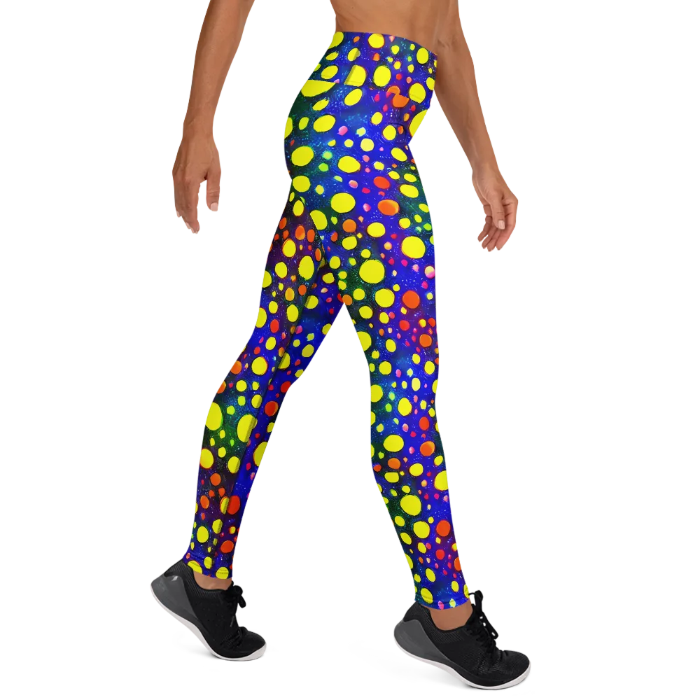 Ultraviolet Bubbles on Yoga Leggings — Right