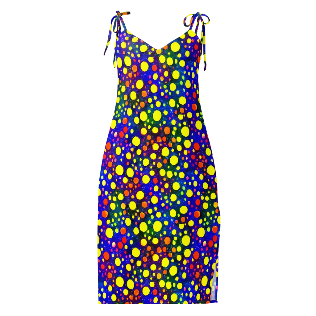 Ultraviolet Bubbles on Slip Dress — Front