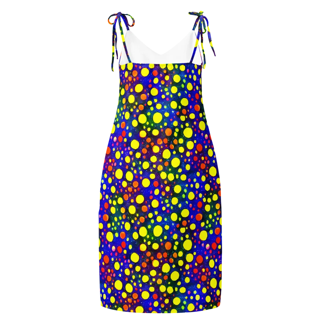 Ultraviolet Bubbles on Slip Dress — Back