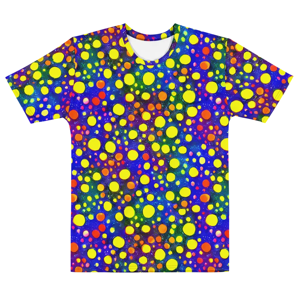Ultraviolet Bubbles on Men's Cotton Crew Neck T-Shirt — Front