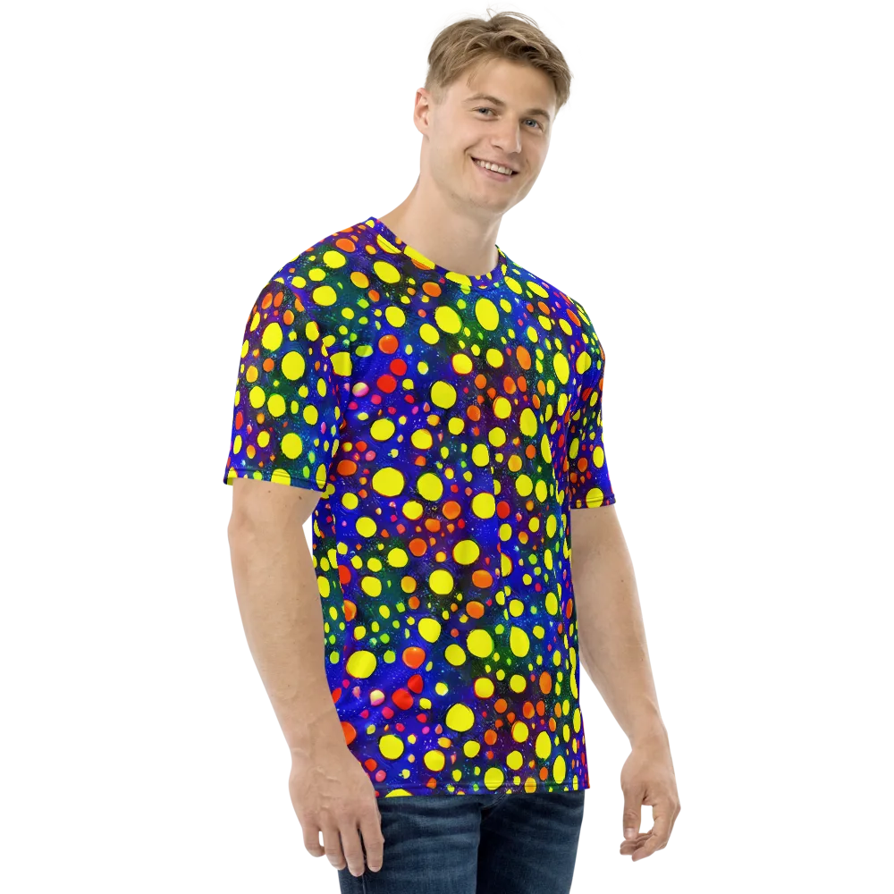 Ultraviolet Bubbles on Men's Crew Neck T-Shirt — Right
