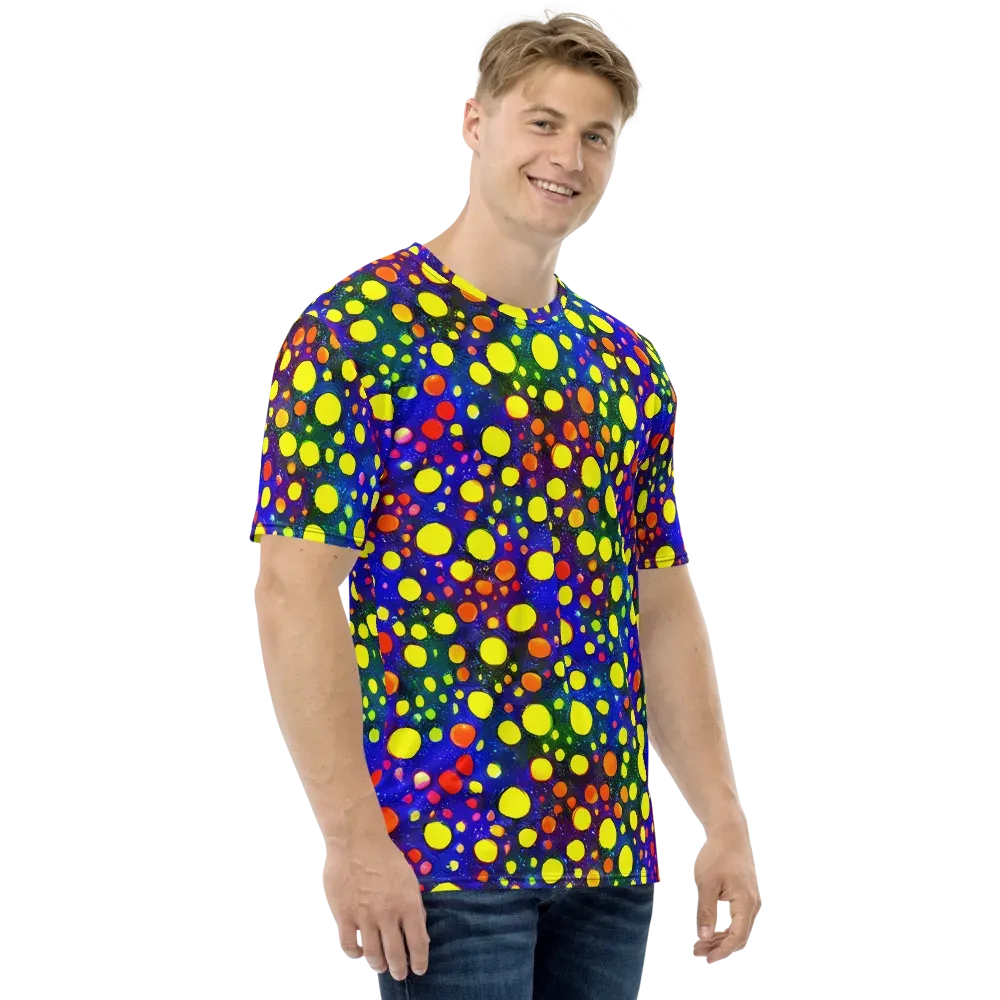 Ultraviolet Bubbles on Men's Crew Neck T-Shirt — Right
