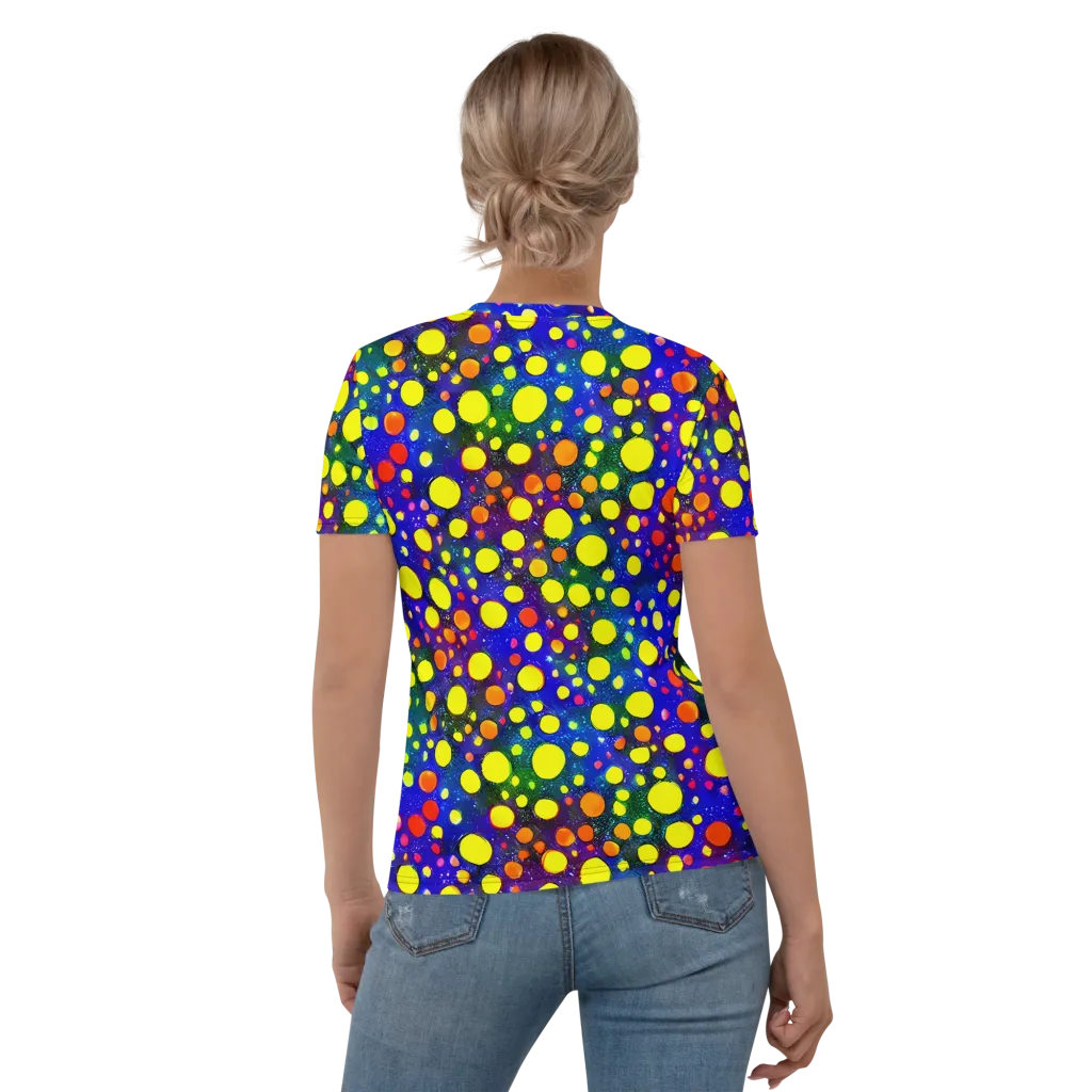 Ultraviolet Bubbles on Women's Crew Neck T-Shirt — Back