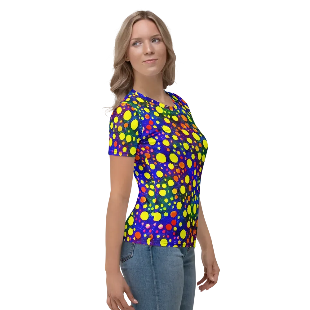 Ultraviolet Bubbles on Women's Crew Neck T-Shirt — Right