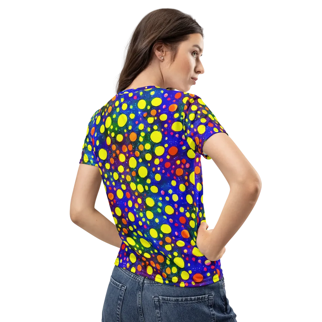 Ultraviolet Bubbles on Women's Crew Neck T-Shirt — Back