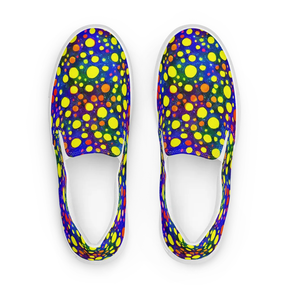 Ultraviolet Bubbles on Men's Slip-On Canvas Shoes — Front