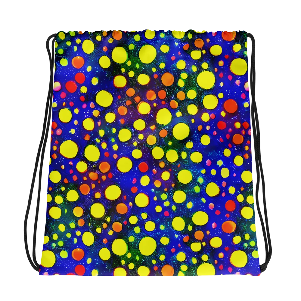 Ultraviolet Bubbles on Drawstring Bag — Photo