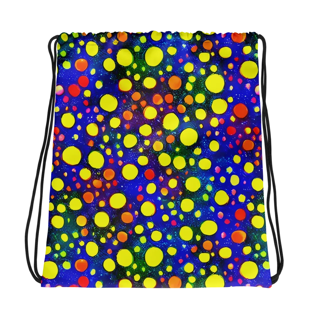 Ultraviolet Bubbles on Drawstring Bag — Photo