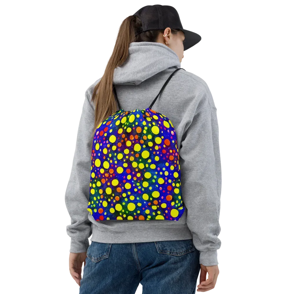 Ultraviolet Bubbles on Drawstring Bag — Front