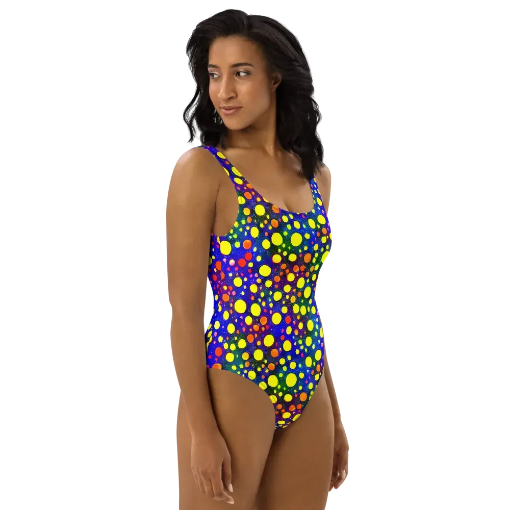 Ultraviolet Bubbles on One-Piece Swimsuit — Right