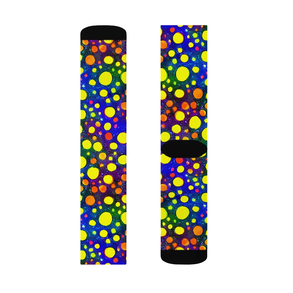Ultraviolet Bubbles on Socks — Left Sock