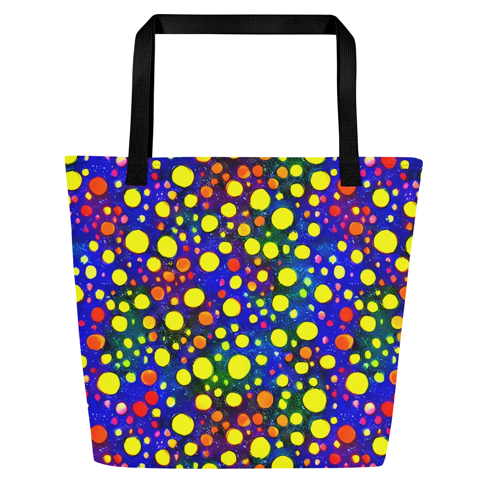Ultraviolet Bubbles on Large Tote Bag W/ Pocket — Front