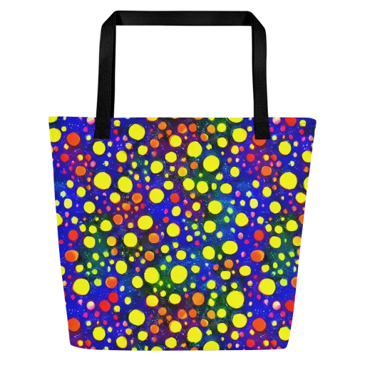 Ultraviolet Bubbles on a Large Tote Bag W/ Pocket