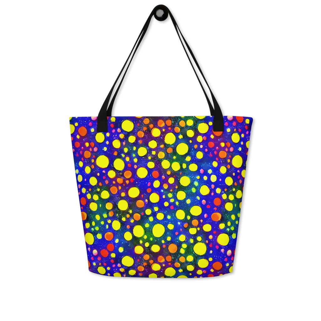 Ultraviolet Bubbles on Large Tote Bag W/ Pocket — Front