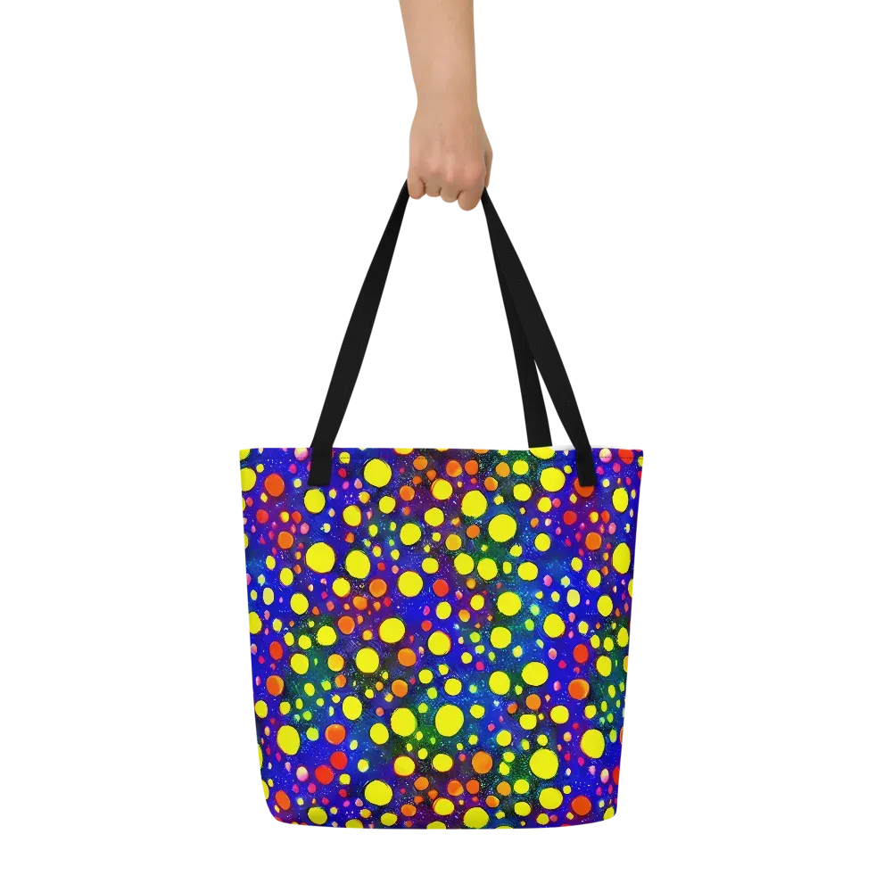 Ultraviolet Bubbles on Large Tote Bag W/ Pocket — Front