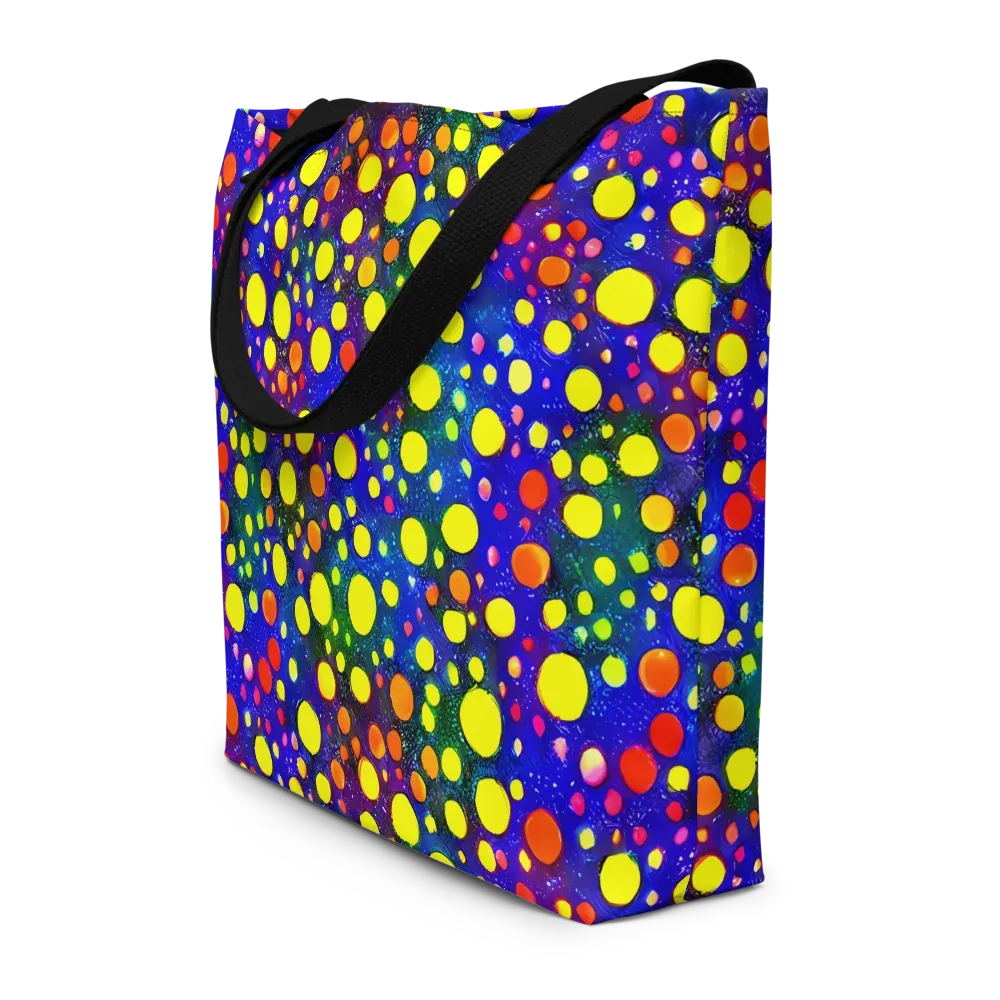 Ultraviolet Bubbles on Large Tote Bag W/ Pocket — Front
