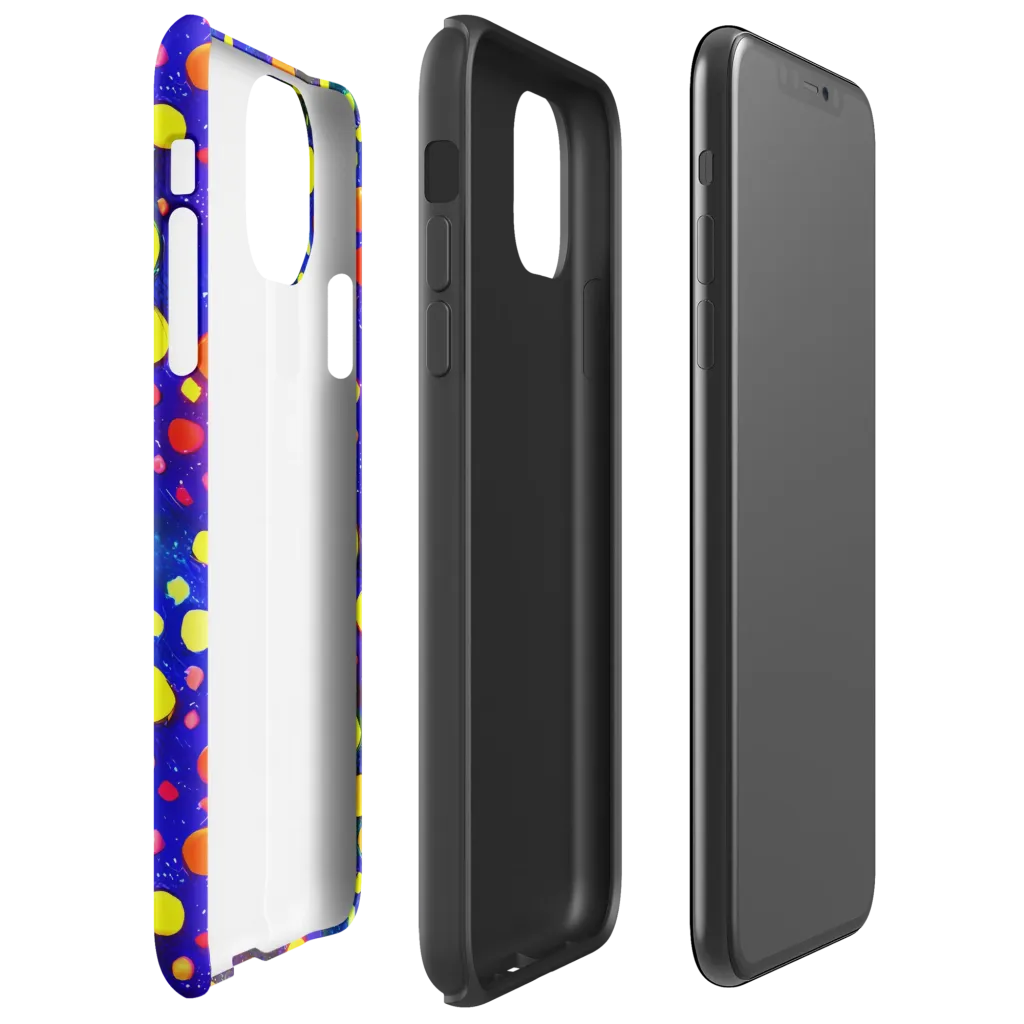 Ultraviolet Bubbles on Tough Case for iPhone® — Right