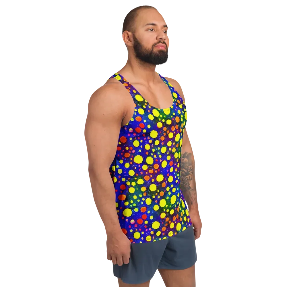 Ultraviolet Bubbles on Men's Tank Top — Right Front
