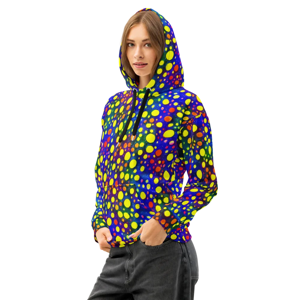 Ultraviolet Bubbles on Cotton Hoodie — Left Front