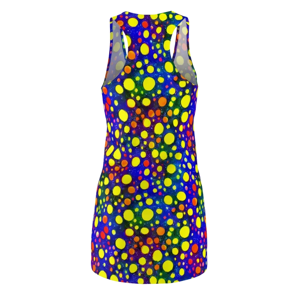 Ultraviolet Bubbles on Racerback Dress — Back