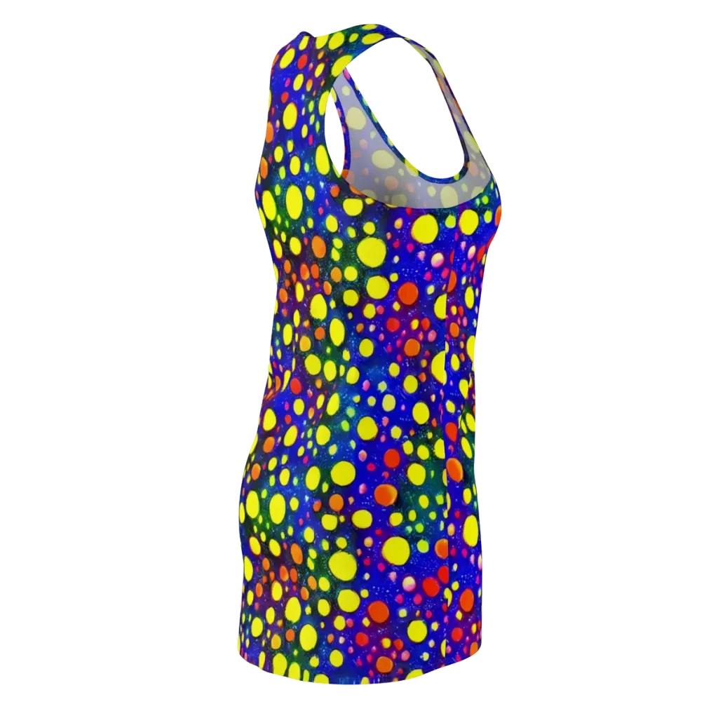 Ultraviolet Bubbles on Racerback Dress — Back Side
