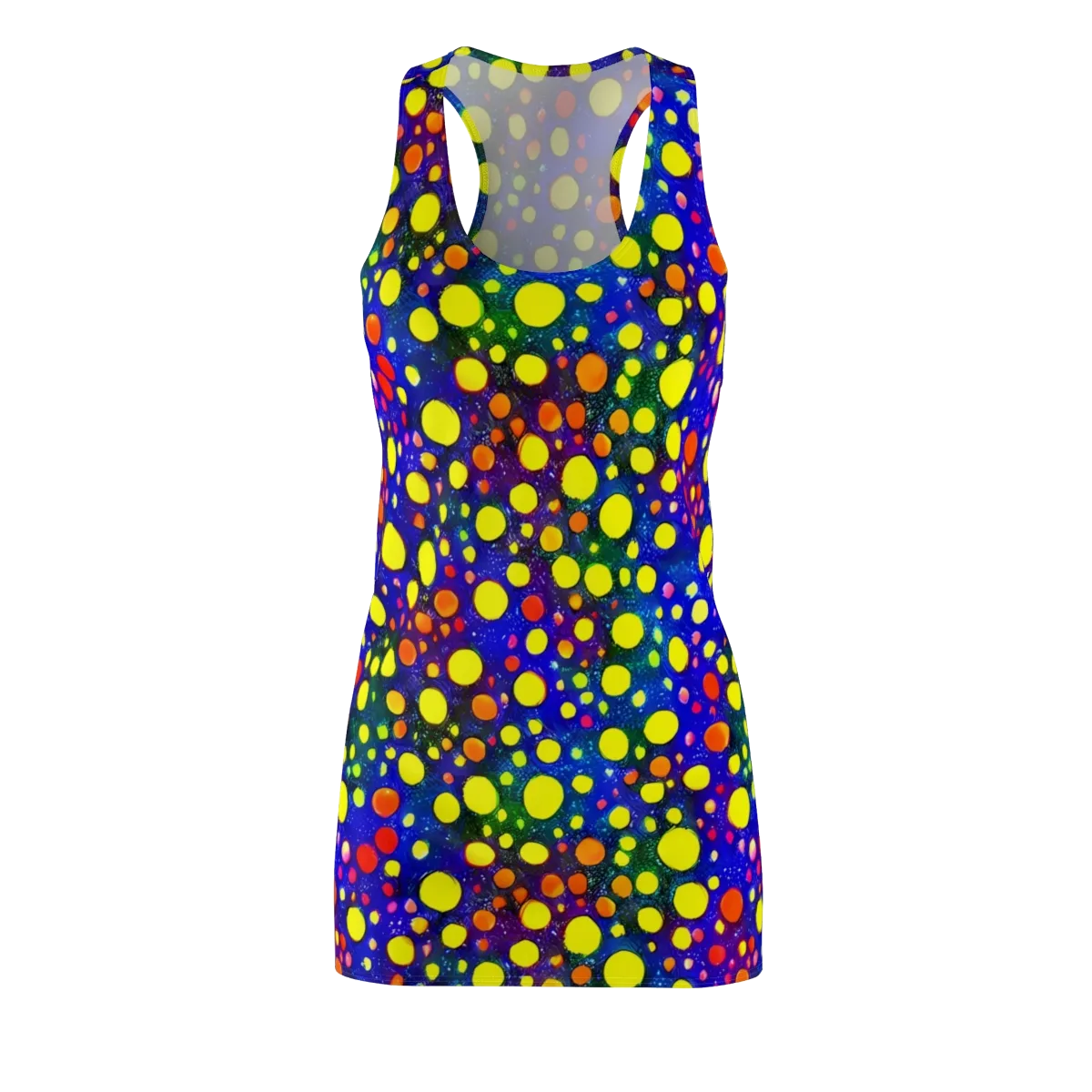 Ultraviolet Bubbles on Racerback Dress — Front