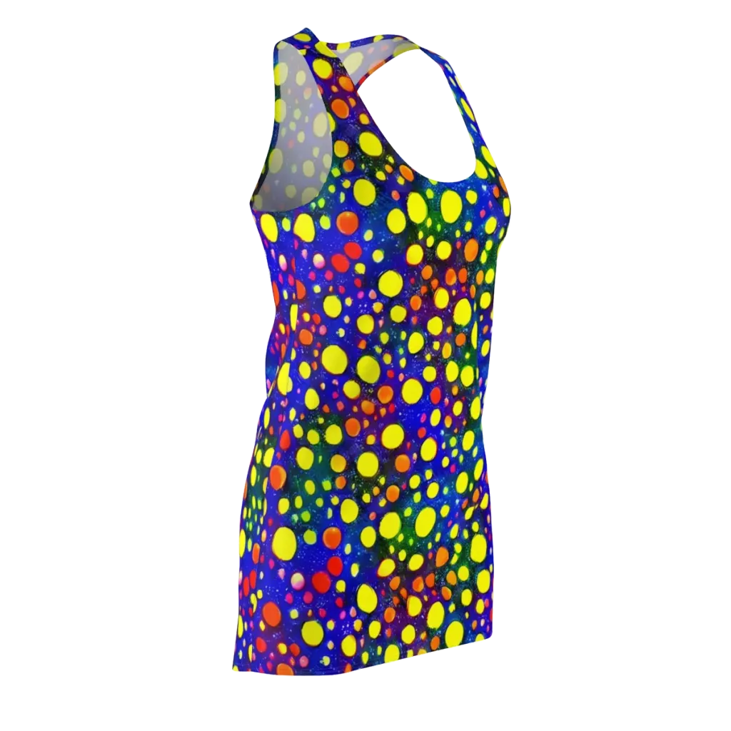 Ultraviolet Bubbles on Racerback Dress — Front Side