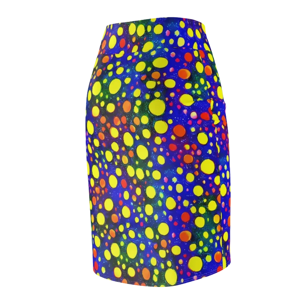 Ultraviolet Bubbles on Pencil Skirt — Back Side