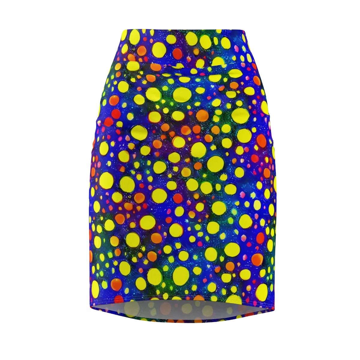 Ultraviolet Bubbles on Pencil Skirt — Front