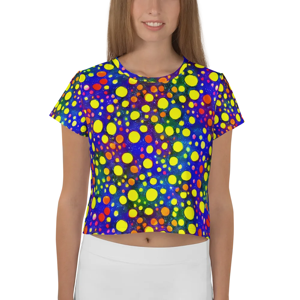Ultraviolet Bubbles on Crop Tee — Front