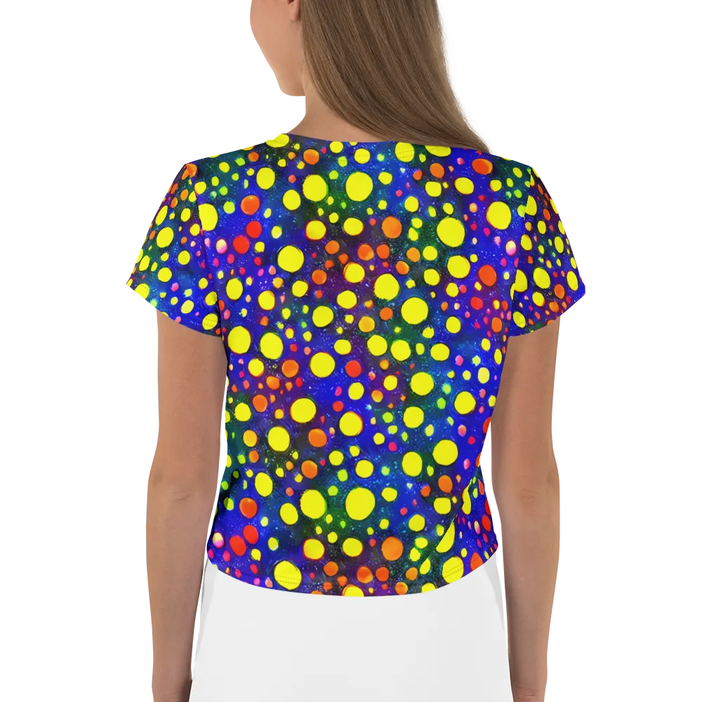 Ultraviolet Bubbles on Crop Tee — Back
