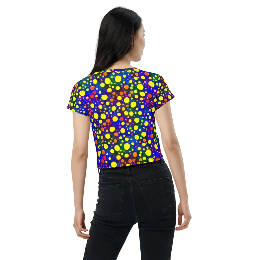 Ultraviolet Bubbles on Crop Tee — Back