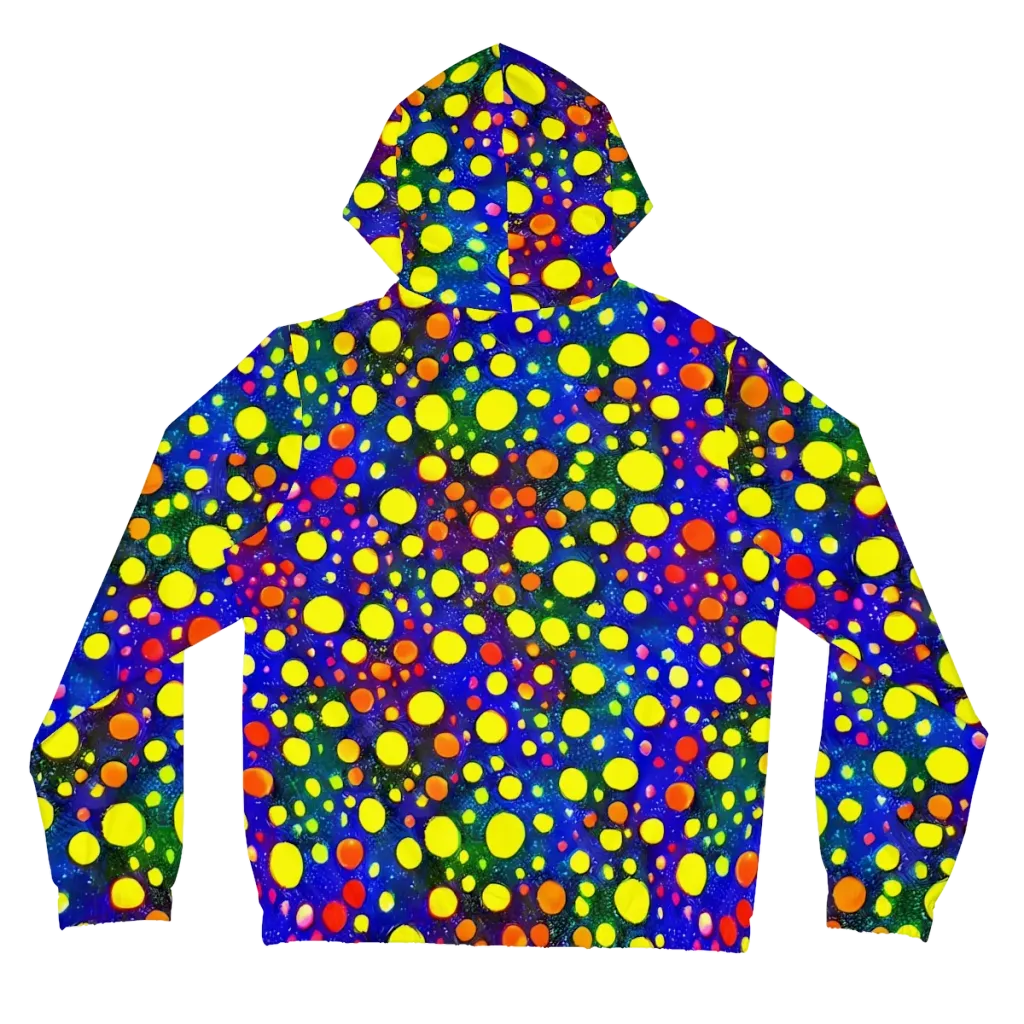 Ultraviolet Bubbles on Women's Full-Zip Hoodie — Back