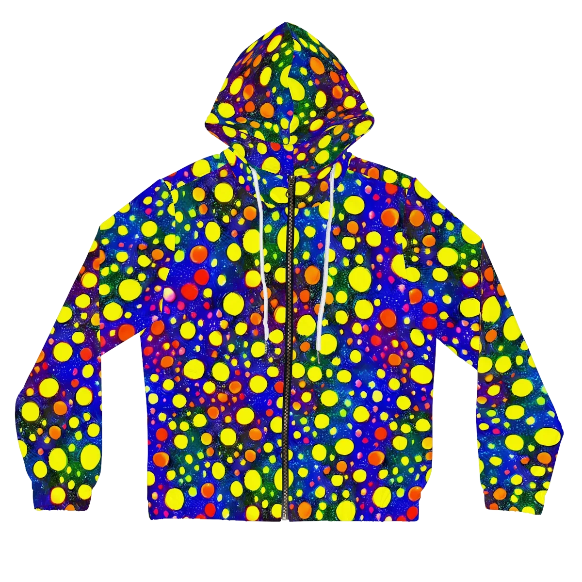 Ultraviolet Bubbles on Women's Full-Zip Hoodie — Front