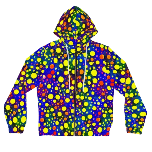 Ultraviolet Bubbles on a Women's Full-Zip Hoodie