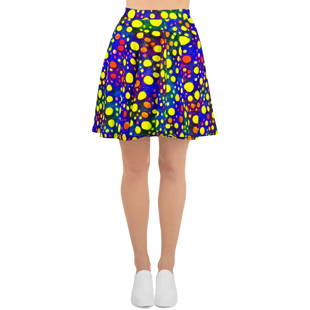 Ultraviolet Bubbles on Skater Skirt — Front