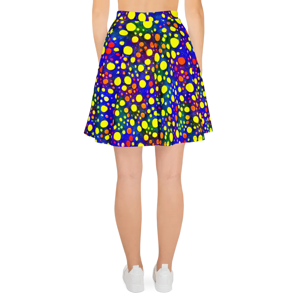 Ultraviolet Bubbles on Skater Skirt — Back