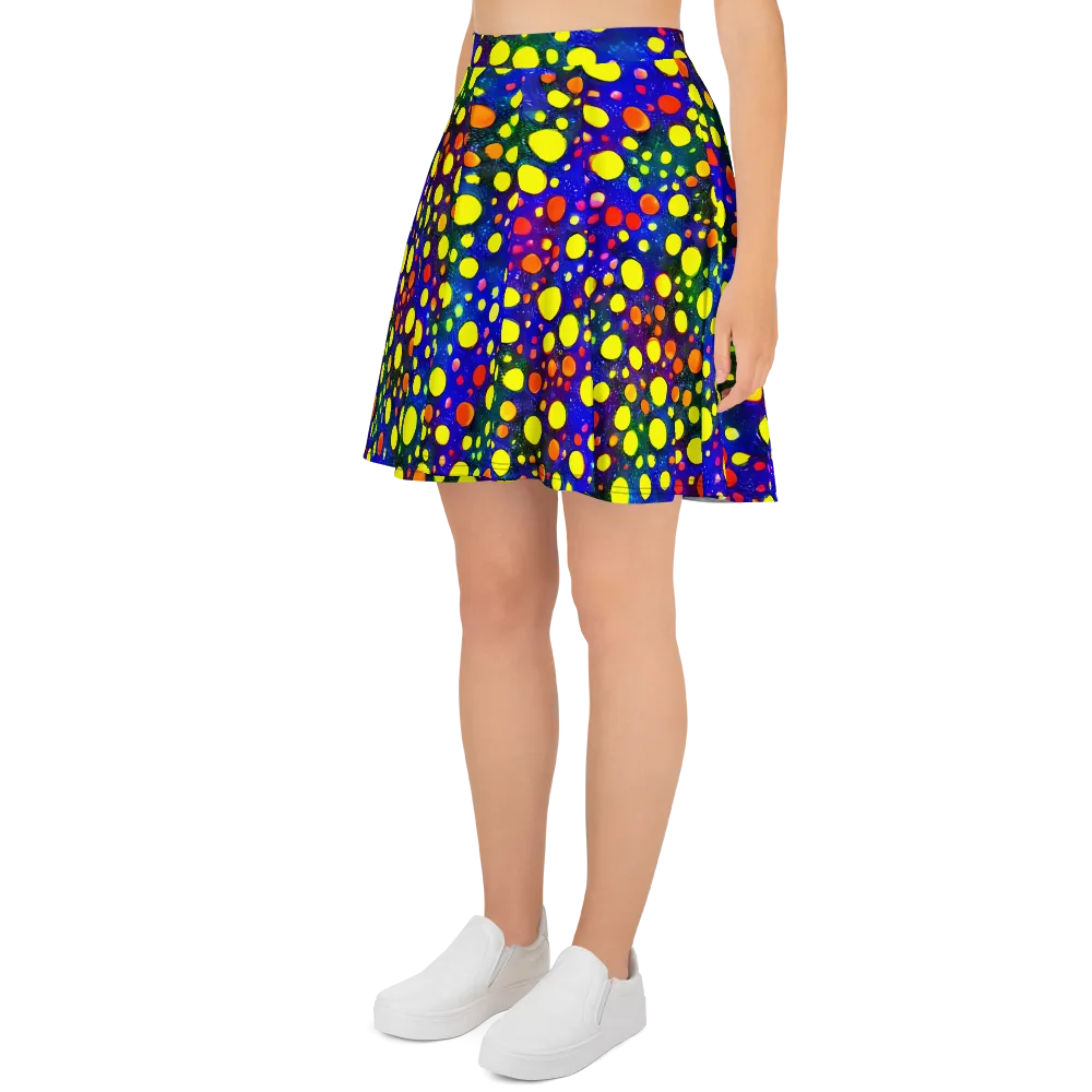Ultraviolet Bubbles on Skater Skirt — Left