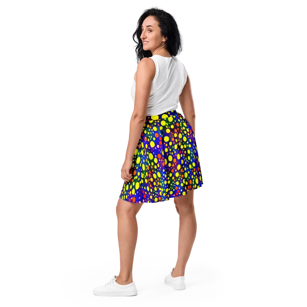 Ultraviolet Bubbles on Skater Skirt — Back