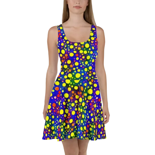 Ultraviolet Bubbles on a Skater Dress