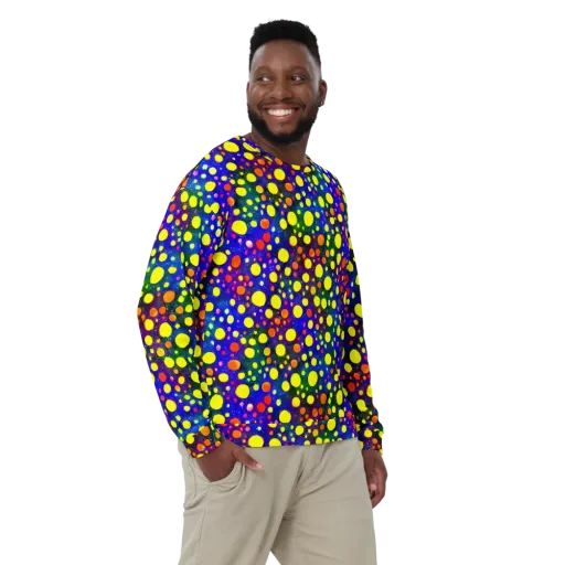 Ultraviolet Bubbles on a Sweatshirt