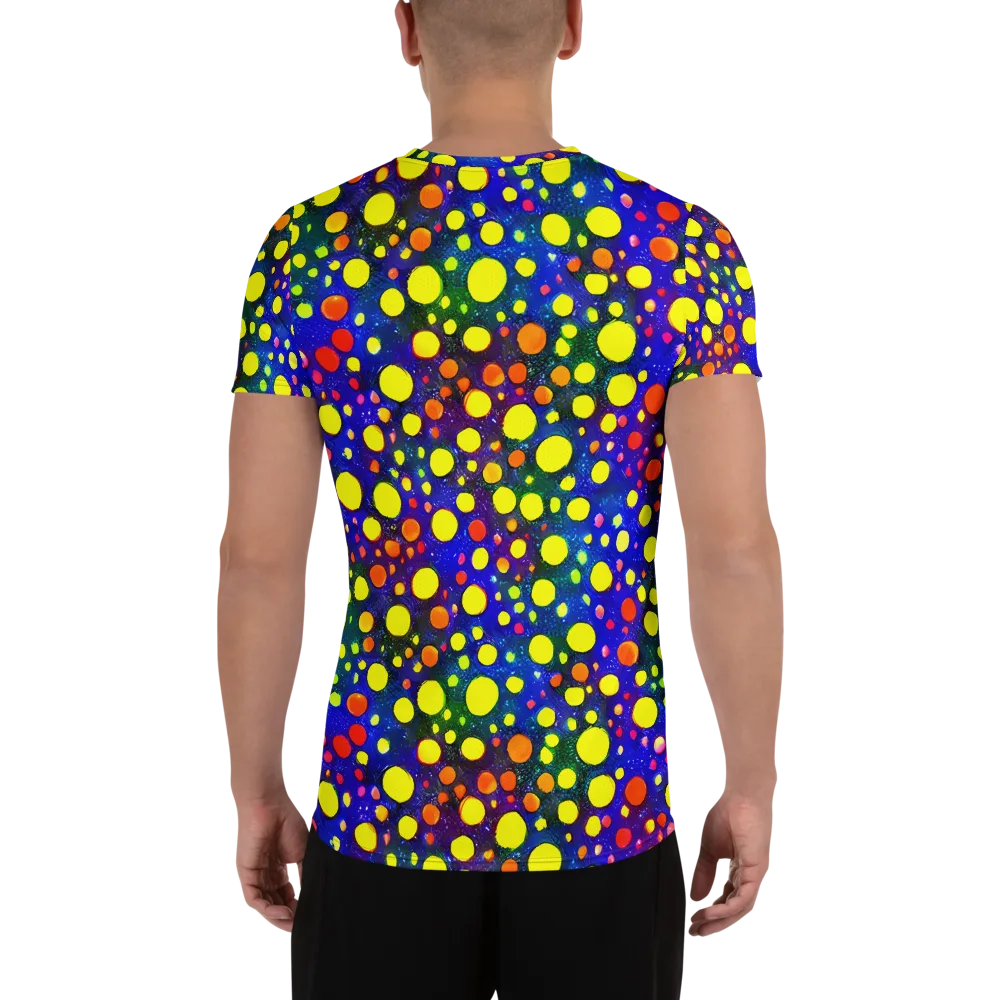 Ultraviolet Bubbles on Men's Athletic T-Shirt — Back