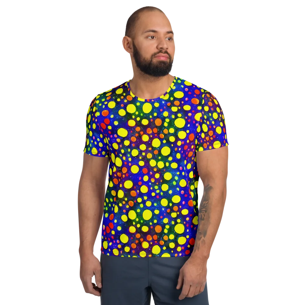 Ultraviolet Bubbles on Men's Athletic T-Shirt — Front