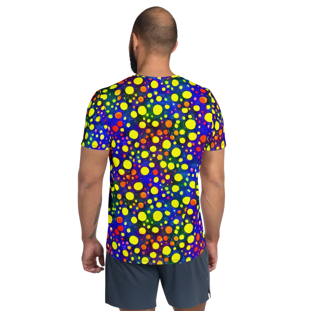 Ultraviolet Bubbles on Men's Athletic T-Shirt — Back