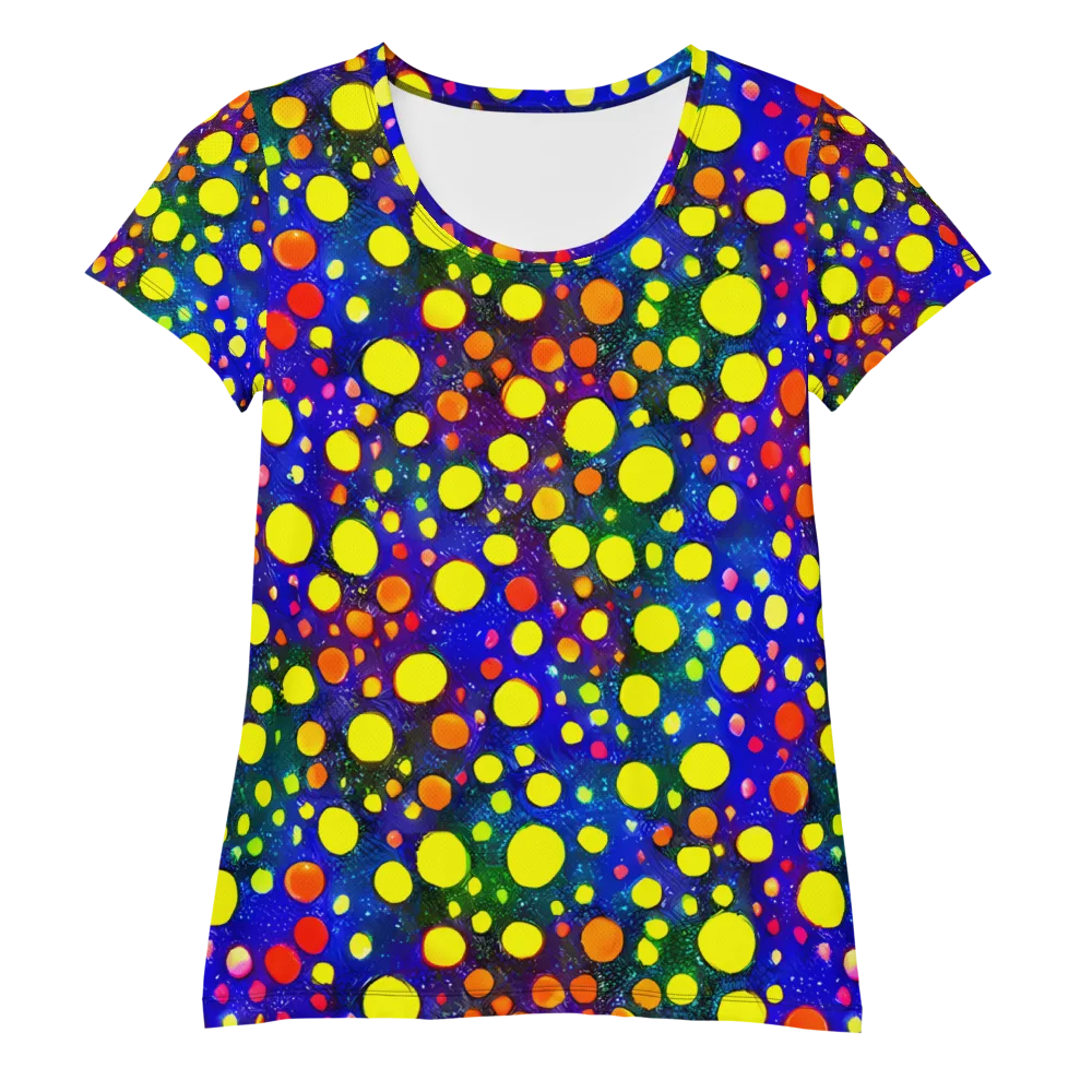 Ultraviolet Bubbles on Women's Athletic T-Shirt — Front