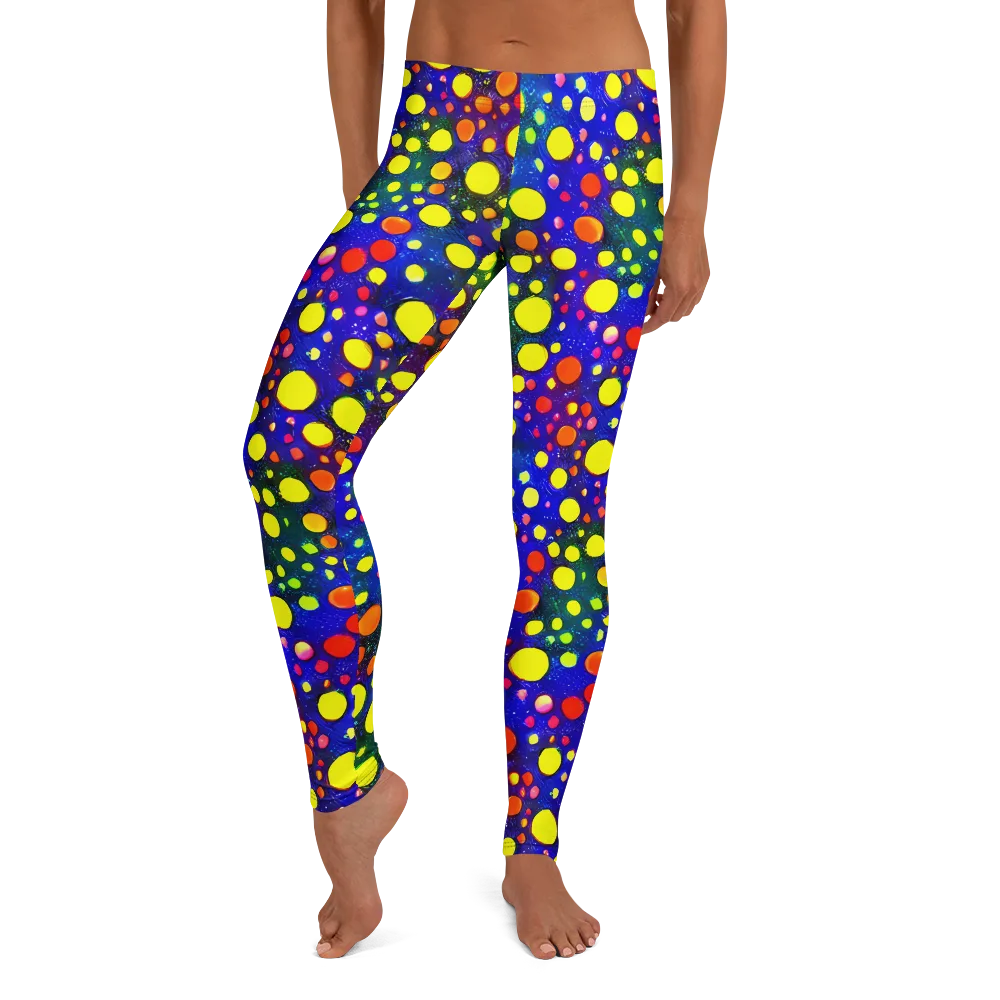 Ultraviolet Bubbles on Leggings — Front