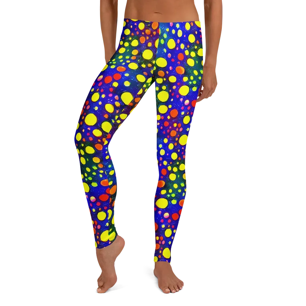 Ultraviolet Bubbles on Leggings — Front